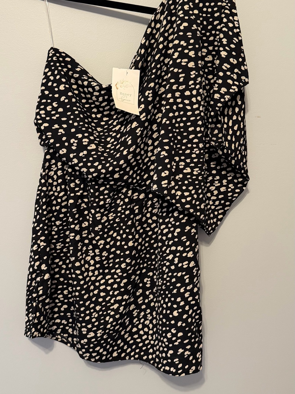 NWT Beeson River One Shoulder Leopard Print Dress Medium